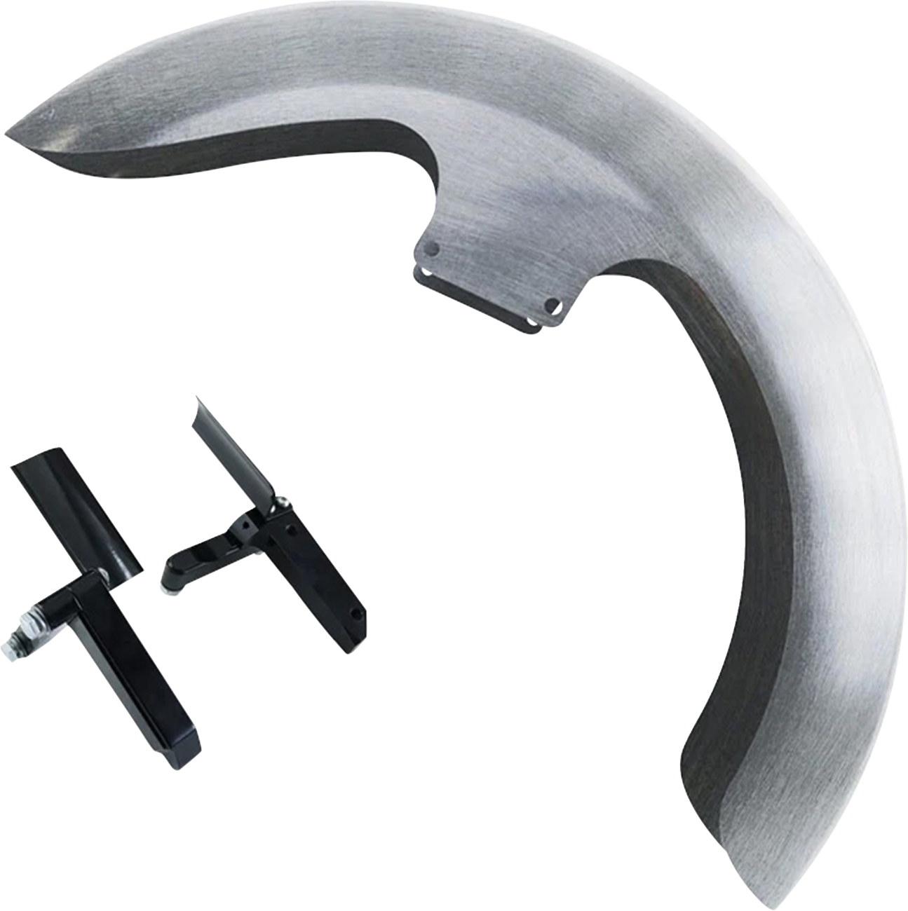 PAUL YAFFE BAGGER NATION Thicky Front Fender - 21" Wheel - With Inverted Fork Adapters - Debris Guards - HD Softail PYO:THICKY21-18SG-B
