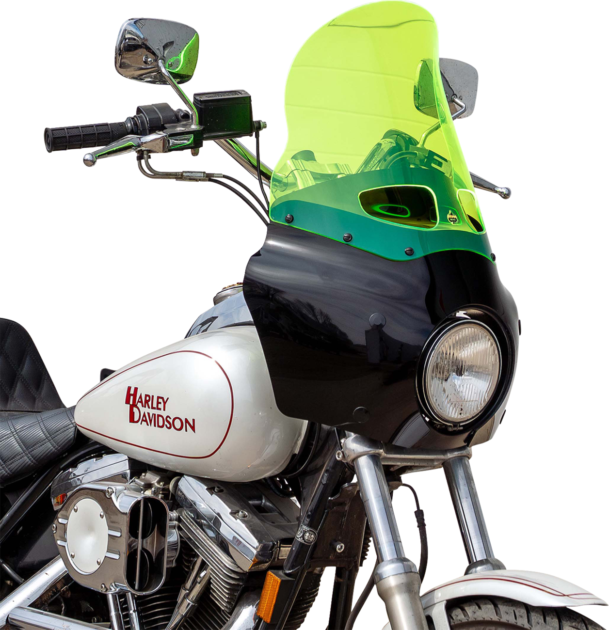 KLOCK WERKS Ice Flare® Windshield - 15" - Green Ice - Road Warrior Fairing KWW-06-0617