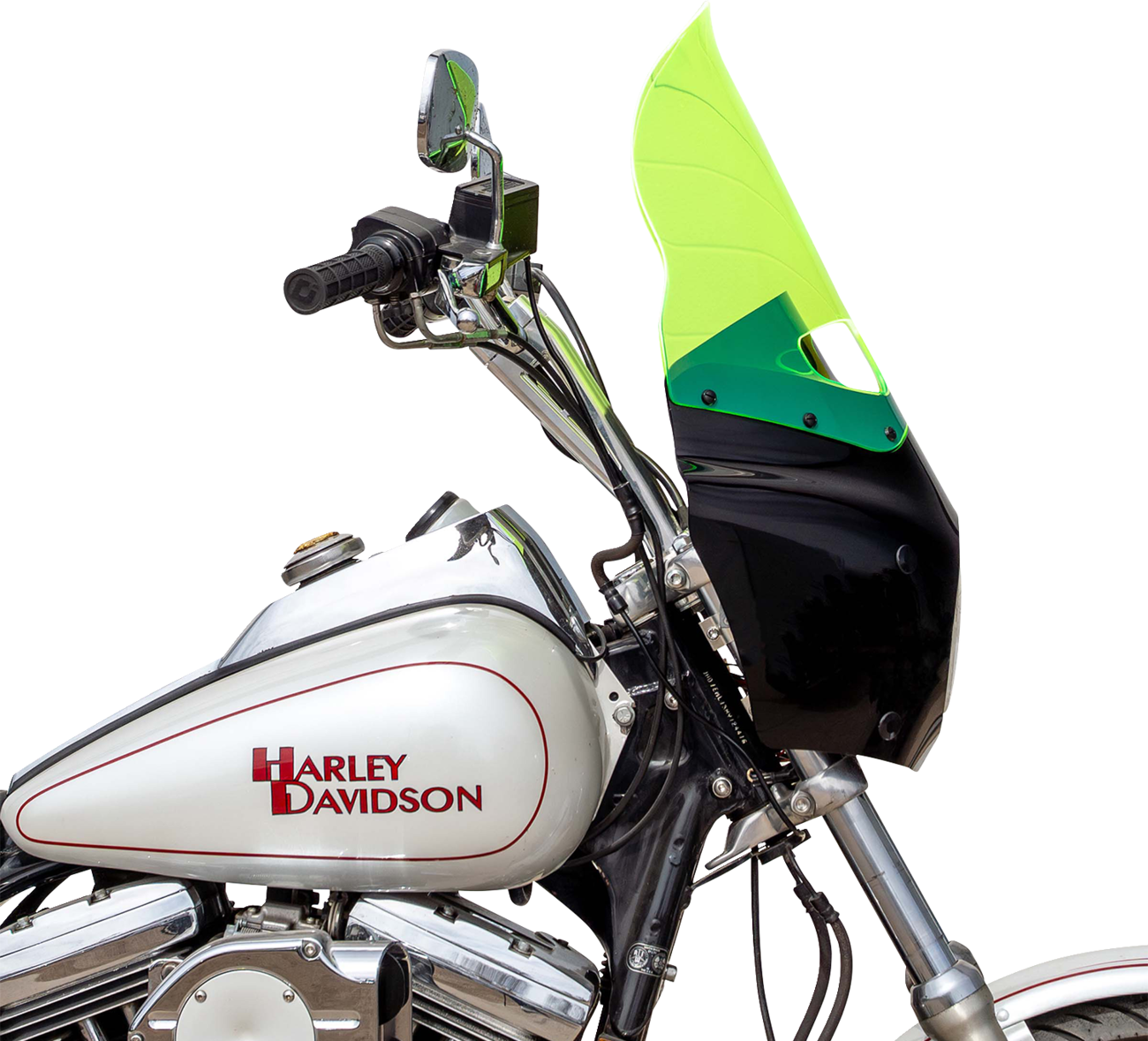 KLOCK WERKS Ice Flare® Windshield - 15" - Green Ice - Road Warrior Fairing KWW-06-0617