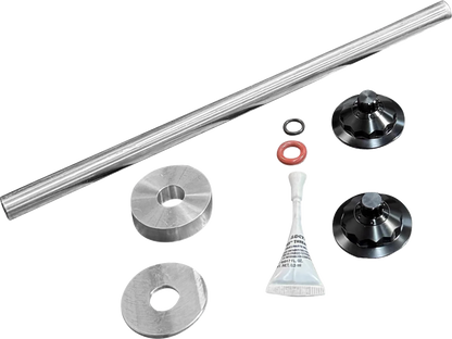 PAUL YAFFE BAGGER NATION Axle Cover Kit - Y-Axle Rod - Front - Standard/12 Point - Black PYO:YTPR-18L-BK
