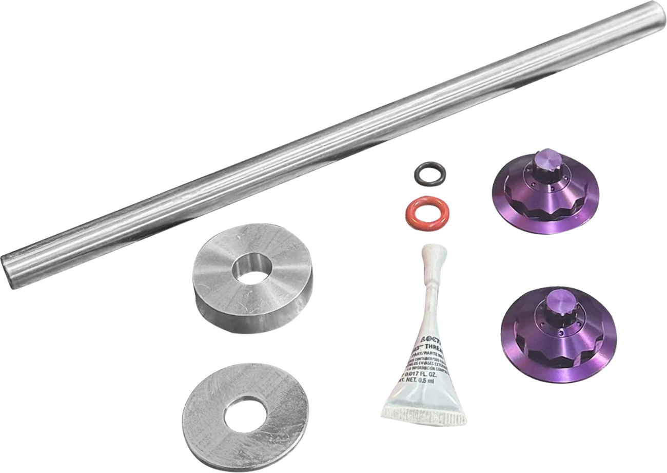PAUL YAFFE BAGGER NATION Axle Cover Kit - Y-Axle Rod - Front - Standard/12 Point - Purple PYO:YTPR-18L-PR