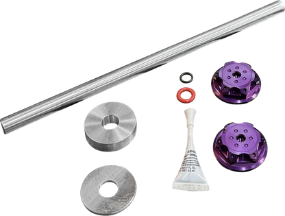 PAUL YAFFE BAGGER NATION Axle Cover Kit - Y-Axle Rod - Front - Standard/Turret - Purple PYO:YHTR-18L-PR