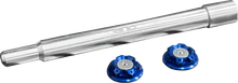 PAUL YAFFE BAGGER NATION Y-Axle with Turret Style Axle Cover Kit - Custom - Front - Blue - 1" PYO:YAXLE-07-HT-BE