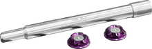 PAUL YAFFE BAGGER NATION Y-Axle with Turret Style Axle Cover Kit - Custom - Front - Purple - 1" PYO:YAXLE-07-HT-PR