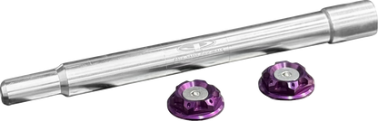 PAUL YAFFE BAGGER NATION Y-Axle with Turret Style Axle Cover Kit - Custom - Front - Purple - 1" PYO:YAXLE-07-HT-PR