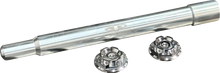 PAUL YAFFE BAGGER NATION Y-Axle with Turret Style Axle Cover Kit - Custom - Front - Chrome - 25 mm PYO:YAXLE-08-HT-CP