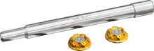 PAUL YAFFE BAGGER NATION Y-Axle with Turret Style Axle Cover Kit - Custom - Front - Gold - 25 mm PYO:YAXLE-08-HT-GD