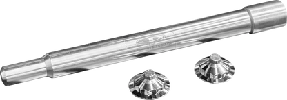 PAUL YAFFE BAGGER NATION Y-Axle with 12 Point Style Axle Cover Kit - Custom - Front - Chrome - 25 mm PYO:YAXLE-08-TP-CP