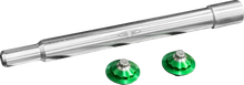PAUL YAFFE BAGGER NATION Y-Axle with 12 Point Style Axle Cover Kit - Custom - Front - Green - 25 mm PYO:YAXLE-08-TP-GN