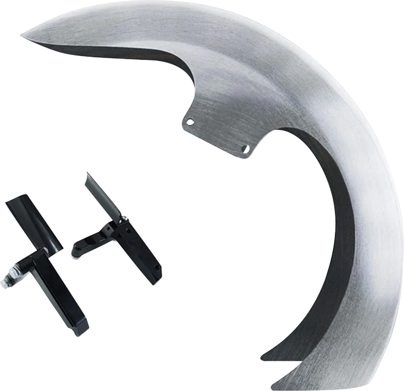 PAUL YAFFE BAGGER NATION DEI Front Fender - 18" Wheel - With Inverted Fork Adapters - Debris Guards - HD Softail PYO:DEI-OEM-18SG-B