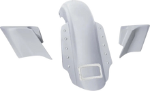 PAUL YAFFE BAGGER NATION Swoop Rear Fender - With Side Covers - Chrome Plate Frame - Lightning Bolts - HD Touring PYO:KIT-3PC-DO-STR-C