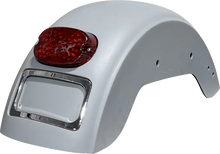 PAUL YAFFE BAGGER NATION French Fix Rear Fender - Chrome Plate Frame - Red Tail Light - HD Softail PYO:FF-C-R