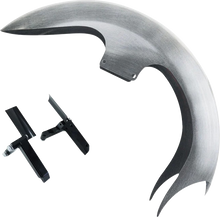 PAUL YAFFE BAGGER NATION Talon Front Fender - 18" Wheel - With Inverted Fork Adapters - Debris Guards - HD Softail PYO:TALON-OEM-18SG-B
