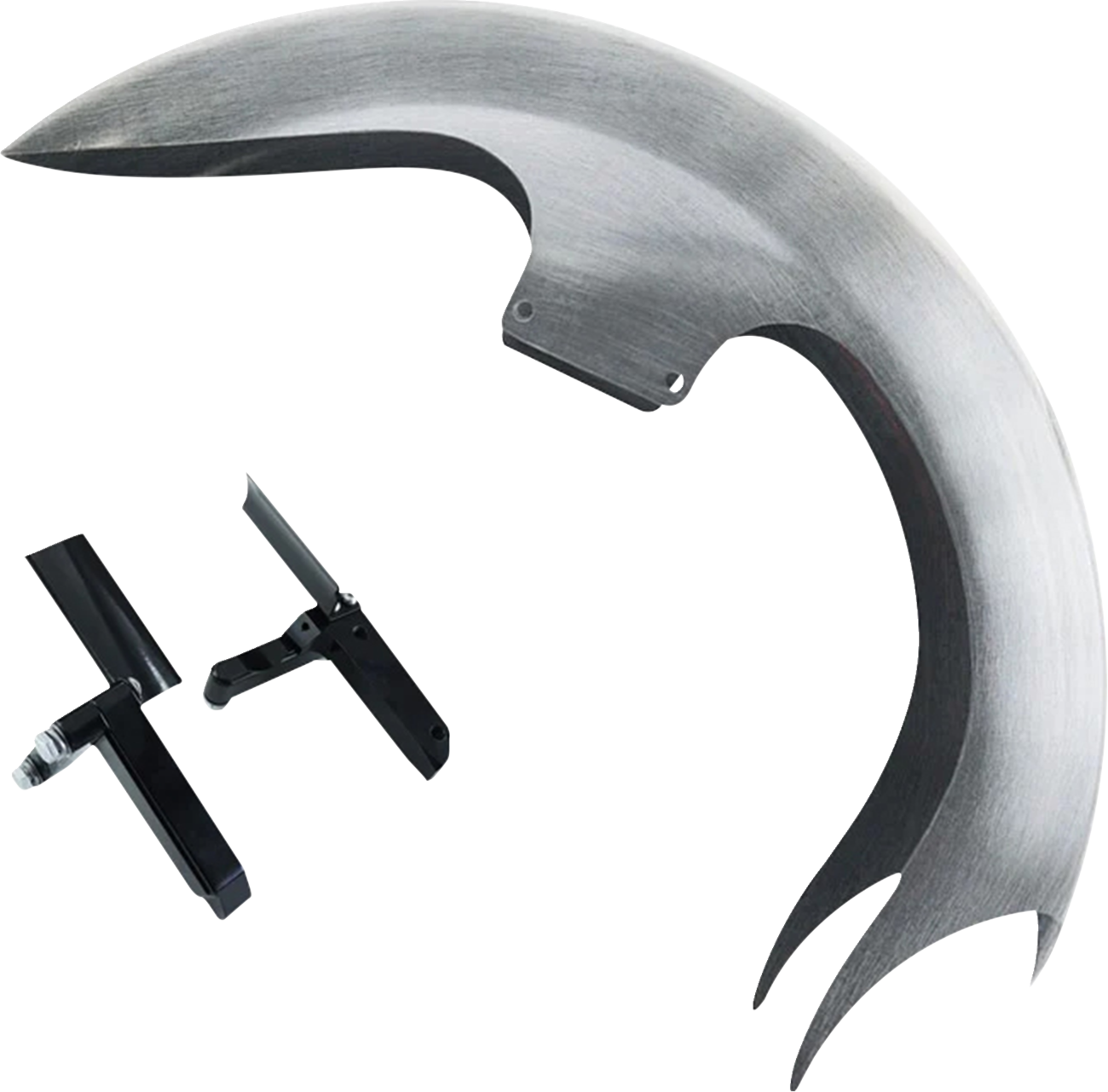 PAUL YAFFE BAGGER NATION Talon Front Fender - 21" Wheel - With Inverted Fork Adapters - Debris Guards - HD Softail PYO:TALON21-18SG-B