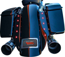 PAUL YAFFE BAGGER NATION Swoop Rear Fender - With Side Covers - Chrome Plate Frame - Lightning Bolts - HD Touring PYO:KIT-3PC-DO-STD-C