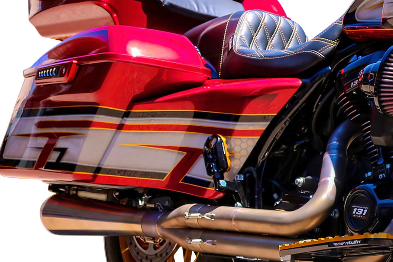 PAUL YAFFE BAGGER NATION Swoop Side Covers - Smooth - Stock Saddlebags - HD PYO:SSC-SM-14L-OEM