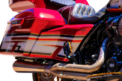 PAUL YAFFE BAGGER NATION Swoop Side Covers - Smooth - Stock Saddlebags - HD PYO:SSC-SM-14L-OEM