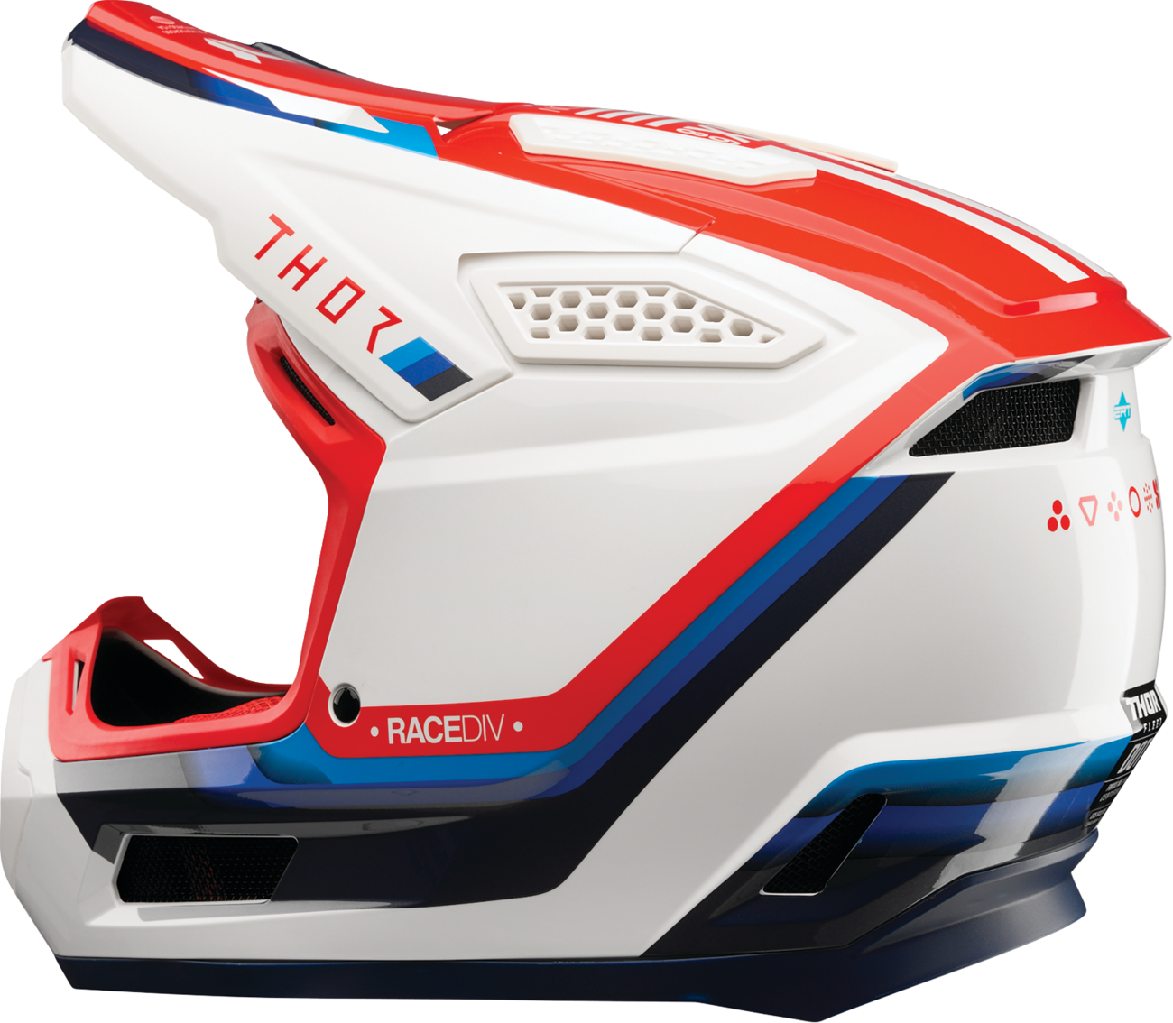 THOR Fleet Helmet - Defy - White/Red/Blue - 3XL 0110-9449