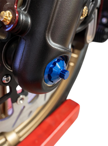 PAUL YAFFE BAGGER NATION Axle Cover Kit - Y-Axle Rod - Front - Standard/12 Point - Blue PYO:YTPR-18L-BE