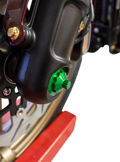 PAUL YAFFE BAGGER NATION Axle Cover Kit - Y-Axle Rod - Front - Standard/12 Point - Green PYO:YTPR-18L-GN