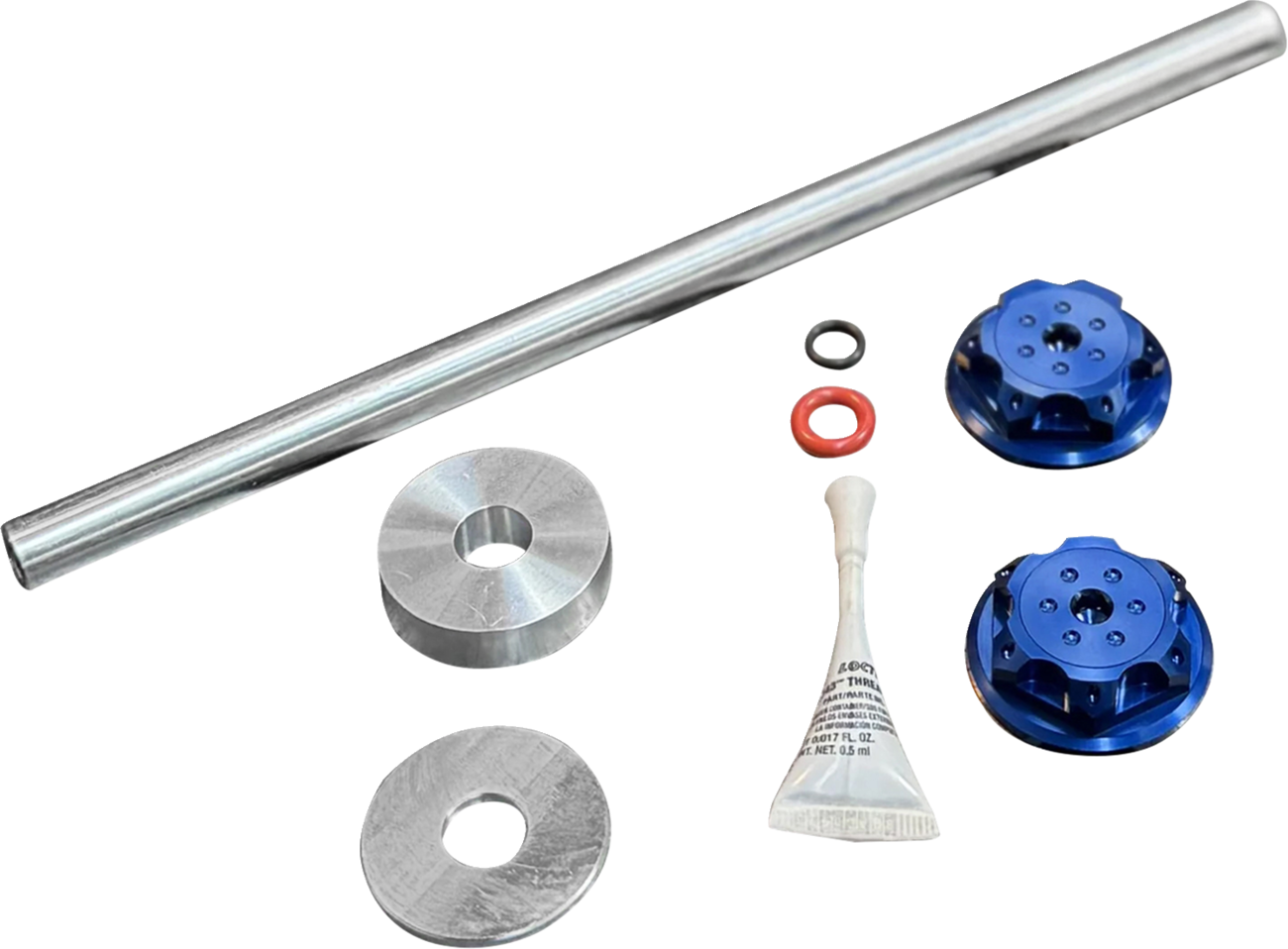 PAUL YAFFE BAGGER NATION Axle Cover Kit - Y-Axle Rod - Front - Standard/Turret - Blue PYO:YHTR-18L-BE