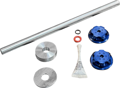 PAUL YAFFE BAGGER NATION Axle Cover Kit - Y-Axle Rod - Front - Standard/Turret - Blue PYO:YHTR-18L-BE