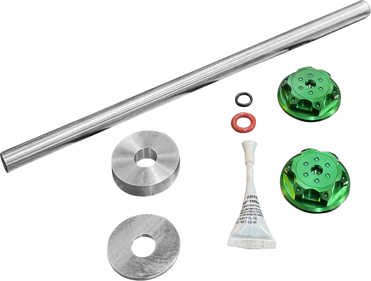PAUL YAFFE BAGGER NATION Axle Cover Kit - Y-Axle Rod - Front - Standard/Turret - Green PYO:YHTR-18L-GN