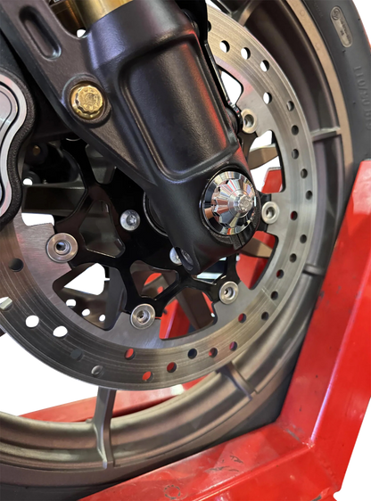 PAUL YAFFE BAGGER NATION Axle Cover Kit - Y-Axle Rod - Front - Standard/12 Point - Chrome PYO:YTPR-18L-CH