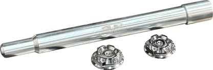 PAUL YAFFE BAGGER NATION Y-Axle with Turret Style Axle Cover Kit - Custom - Front - Chrome - 1" PYO:YAXLE-07-HT-CP
