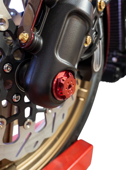 PAUL YAFFE BAGGER NATION Axle Cover Kit - Y-Axle Rod - Front - Standard/Turret - Red PYO:YHTR-18L-RD