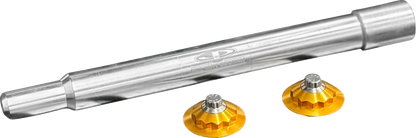 PAUL YAFFE BAGGER NATION Y-Axle with 12 Point Style Axle Cover Kit - Custom - Front - Gold - 25 mm PYO:YAXLE-08-TP-GD