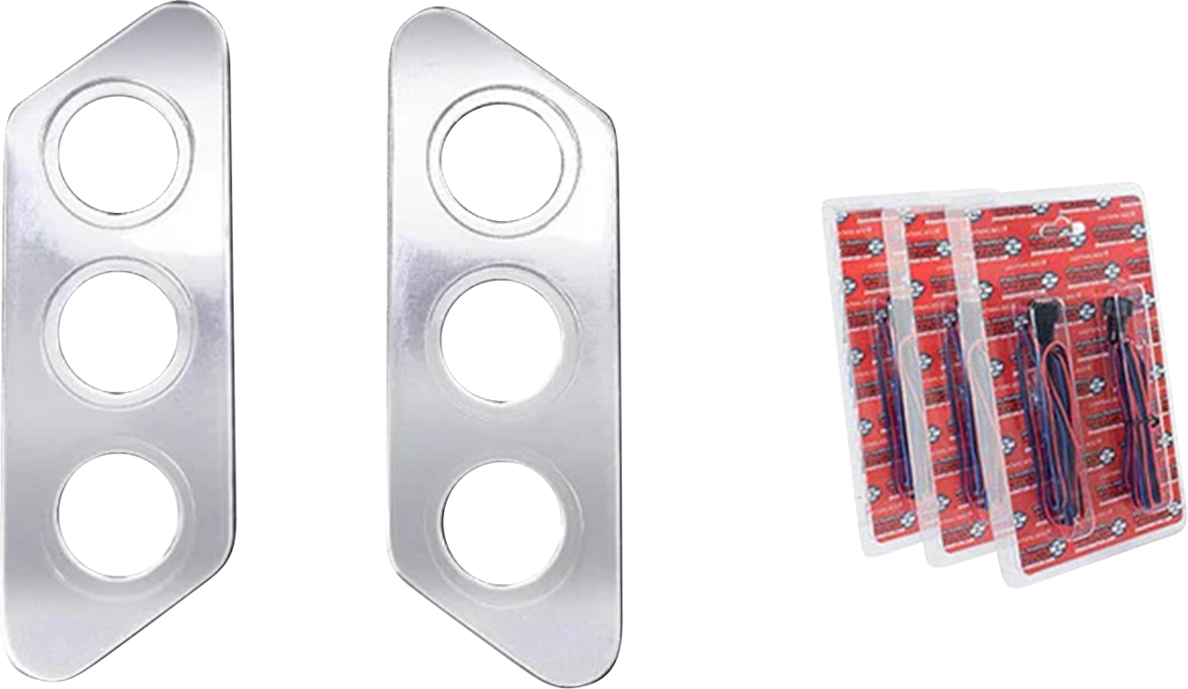 PAUL YAFFE BAGGER NATION Thunder-Pod Taillight Kit - Slanted - Chrome PYOTSLPC