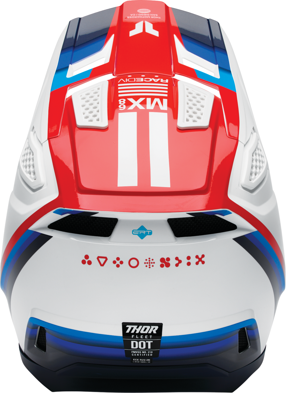 THOR Fleet Helmet - Defy - White/Red/Blue - 4XL 0110-9450