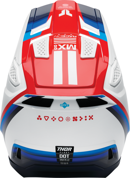 THOR Fleet Helmet - Defy - White/Red/Blue - 4XL 0110-9450