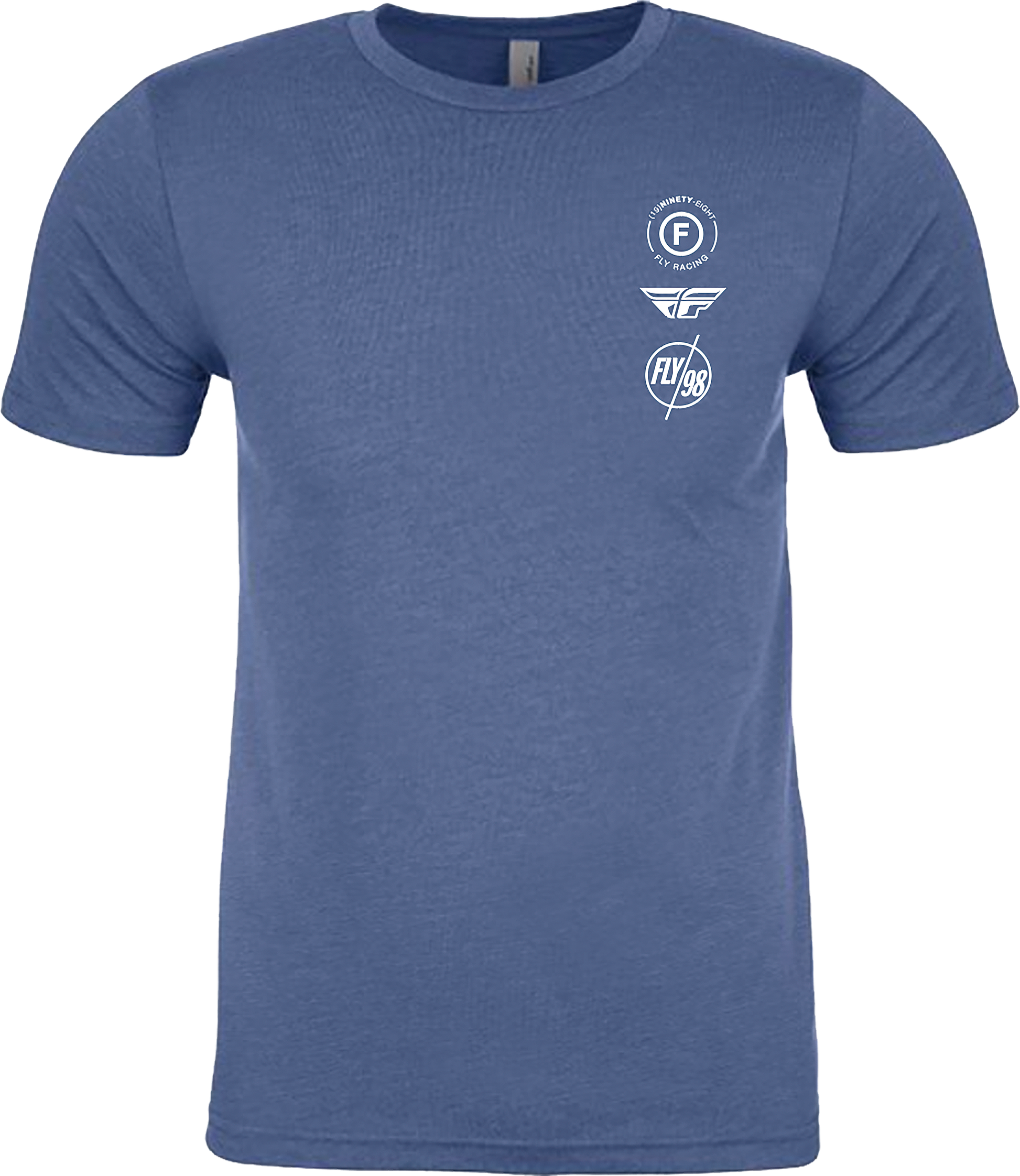 Fly Atom Tee Cool Blue Heather Lg