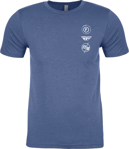 Fly Atom Tee Cool Blue Heather Lg