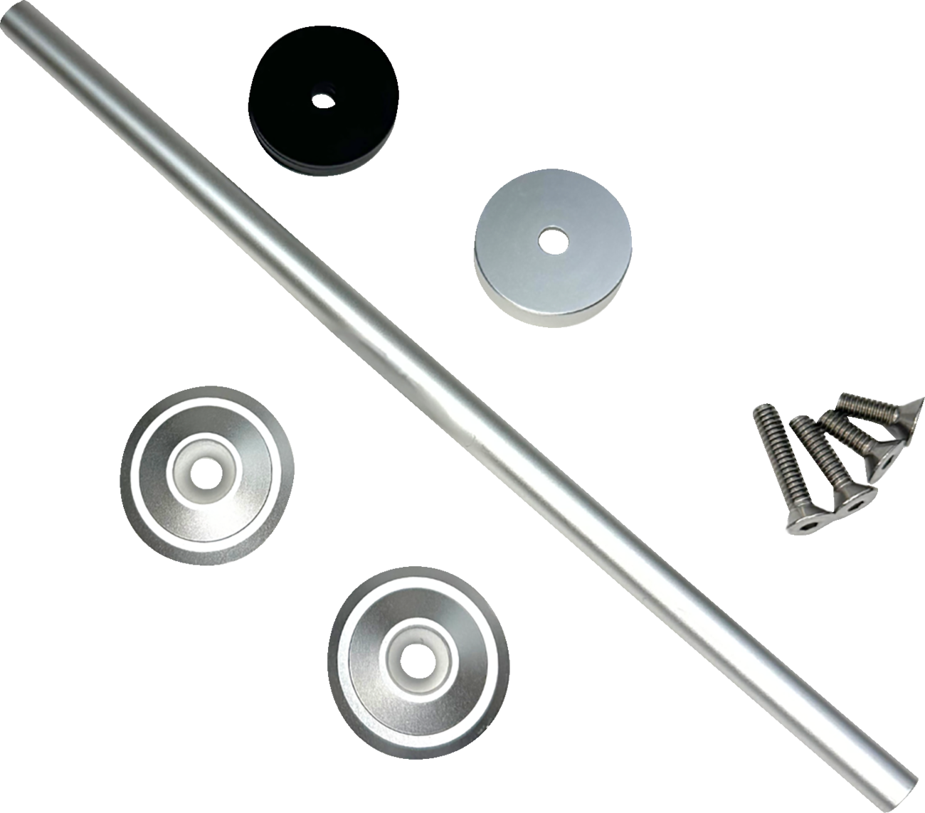 CUSTOM DYNAMICS Front Axle Cover Kit - Silver - M8 CD-AC-P