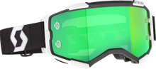 SCOTT Fury Goggle - Black/White - Green Chrome Lens 2728281007279