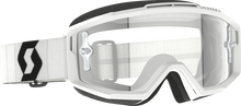 SCOTT Split OTG Goggle - White/Black - Clear Lens 2855371035113