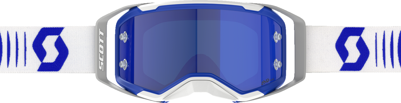 SCOTT Prospect 2.0 Amp Goggle - Doppler - White/Blue - Blue Chrome Lens 4214788208349