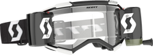 SCOTT Fury WFS Goggle - Roll-Off - Black/White - Clear Lens 2785961007113