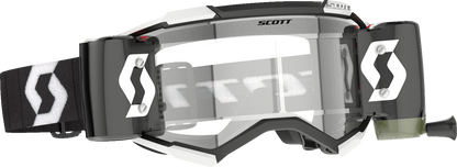 SCOTT Fury WFS Goggle - Roll-Off - Black/White - Clear Lens 2785961007113