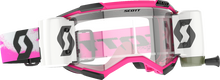 SCOTT Fury WFS Goggle - Roll-Off - Pink/Black - Clear Lens 2785961665113