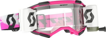 SCOTT Fury WFS Goggle - Roll-Off - Pink/Black - Clear Lens 2785961665113