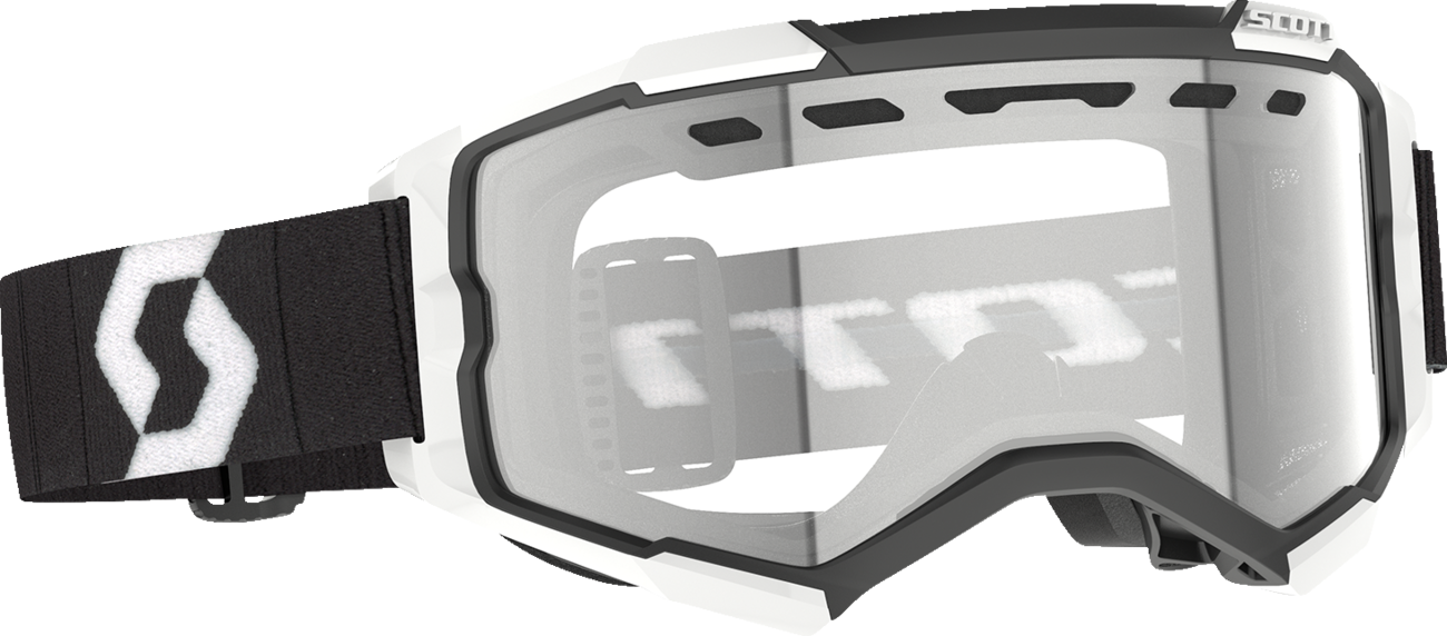 SCOTT Fury Enduro Goggle - Black/White - Clear Lens 4032651007113