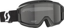 SCOTT Split OTG Sand Dust Goggle - Black/White - Dark Gray Lens 2855381007053