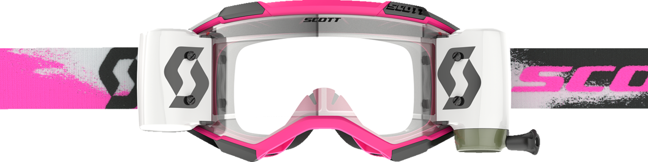SCOTT Fury WFS Goggle - Roll-Off - Pink/Black - Clear Lens 2785961665113