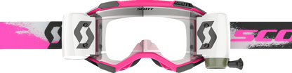 SCOTT Fury WFS Goggle - Roll-Off - Pink/Black - Clear Lens 2785961665113