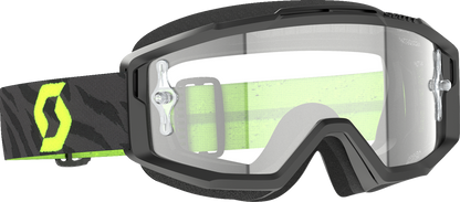SCOTT Split OTG Goggle - Zebra - Black/Neon Yellow - Clear Lens 2855378206113