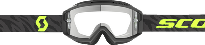 SCOTT Split OTG Goggle - Zebra - Black/Neon Yellow - Clear Lens 2855378206113